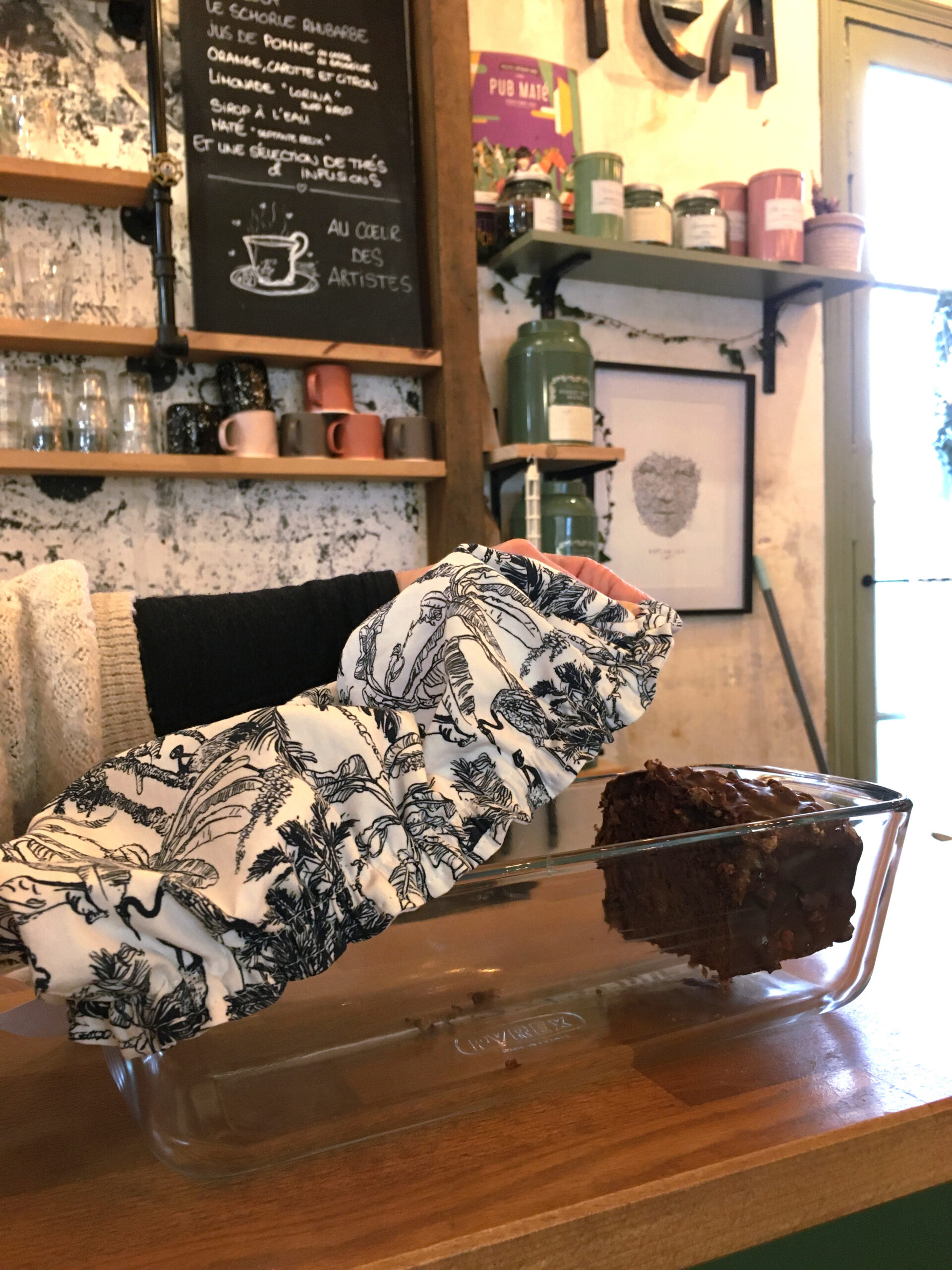 Charlotte à plat format cake rectangle jungle jouy