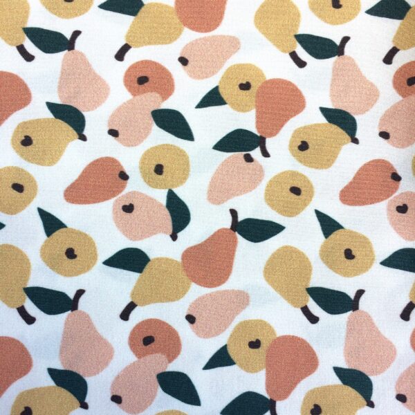 Coton biologique motif poires