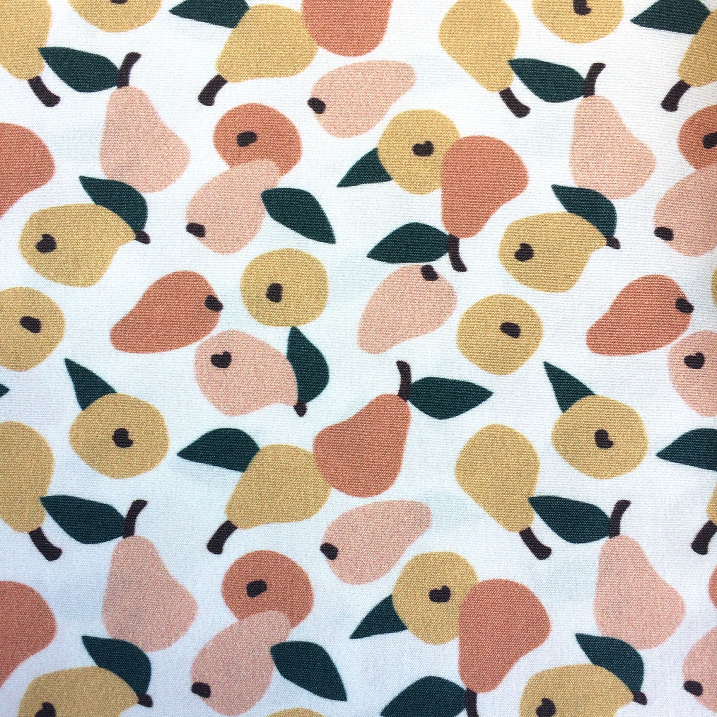 Coton biologique motif poires