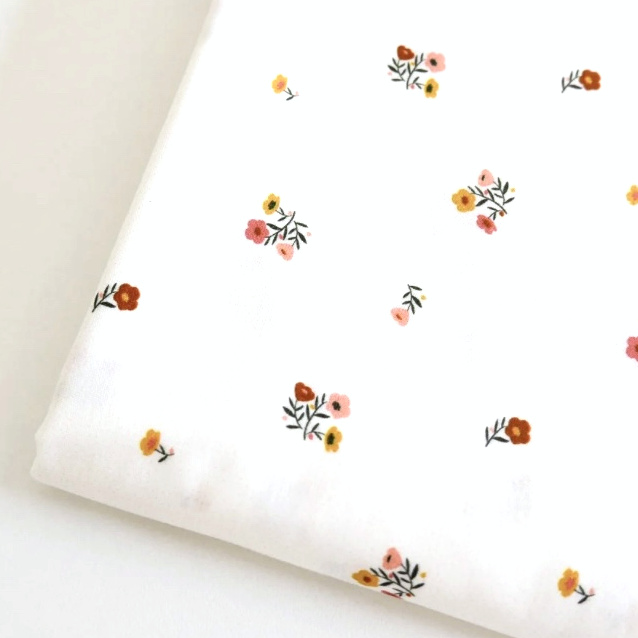 Coton biologique fleurs délicates