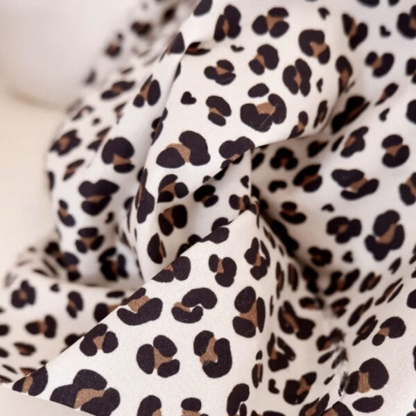 Coton-bio-leopard Coton biologique certifié GOTS Léopard