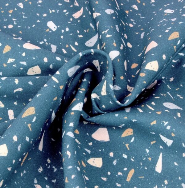 Coton bio terrazzo Coton biologique terrazzo bleu